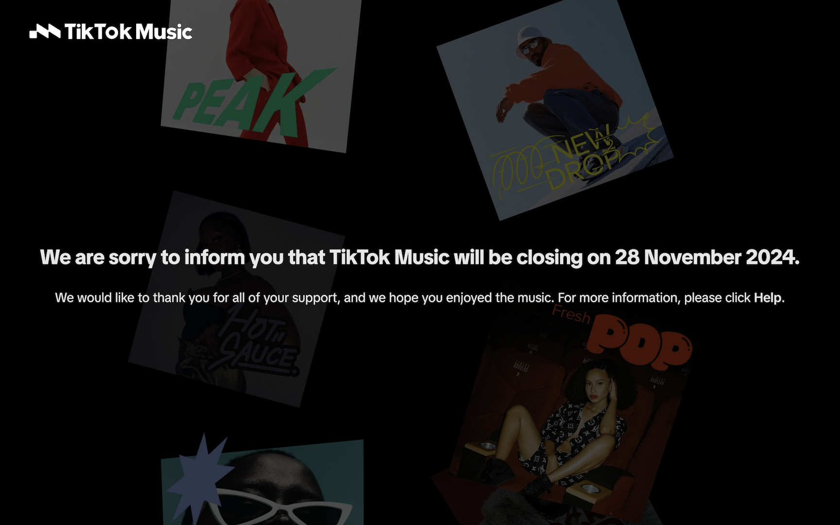 TikTok announces closure of TikTok Music